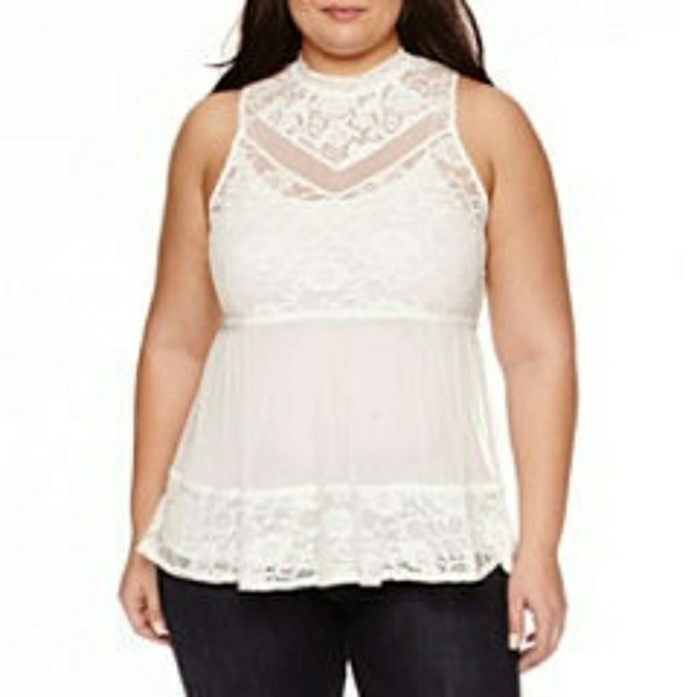 Boutique Babydoll Peplum Lace Blouse